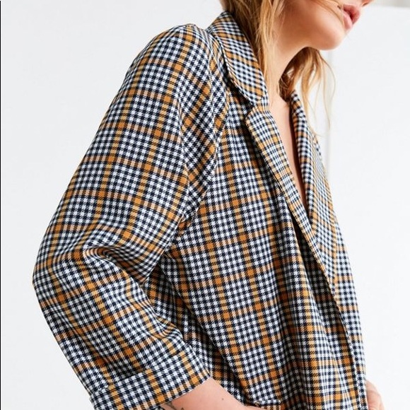 Urban Outfitters Checkered Duster Coat - Picture 1 of 5